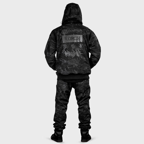 Ride Rich Regency Armoured GP Motorcycle Jacket - Black/Camo